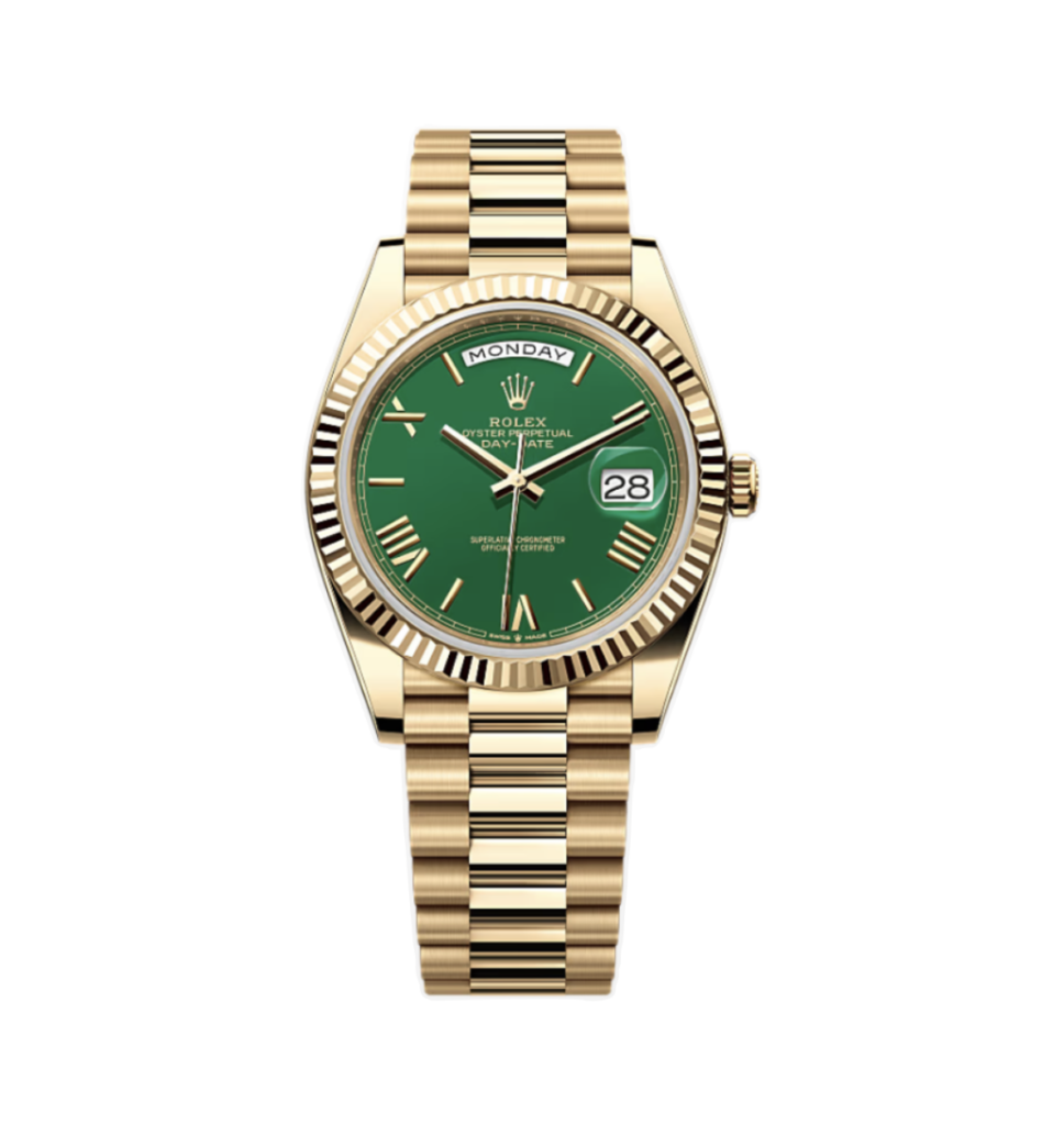 Super Clone Rolex Day-Date Gold  – Green Dial