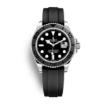 Reduced Super Clone Rolex Yacht Master Black Oysterflex