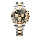 Super Clone Rolex Cosmograph Daytona, Black,  Diamonds, Yellow Gold