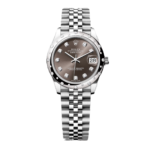 Super Clone Rolex ,Dark Grey , 31 mm, Oystersteel White Gold and Diamonds Dial