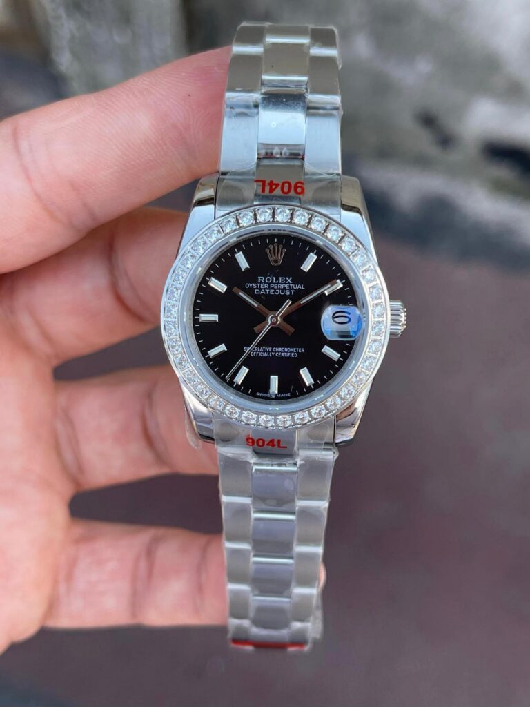 Super Clone Rolex Datejust, 31 mm, Oystersteel  , Diamonds Bezel