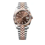 Super Clone Rolex Datejust 36mm Chocolate Dial Rose Gold Jubilee
