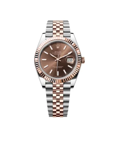 Super Clone Rolex Datejust 36mm Chocolate Dial Rose Gold Jubilee
