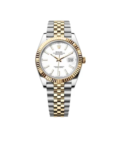 Super Clone Rolex Datejust 36mm White Dial Yellow Gold Jubilee