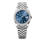 Super Clone Rolex Datejust Blue Dial Diamond Bezel Jubilee Bracelet 36mm