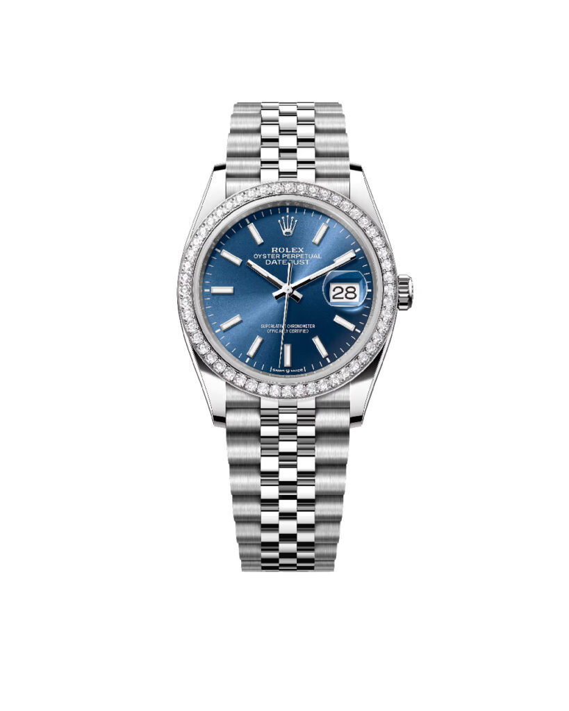 Super Clone Rolex Datejust Blue Dial Diamond Bezel Jubilee Bracelet 36mm