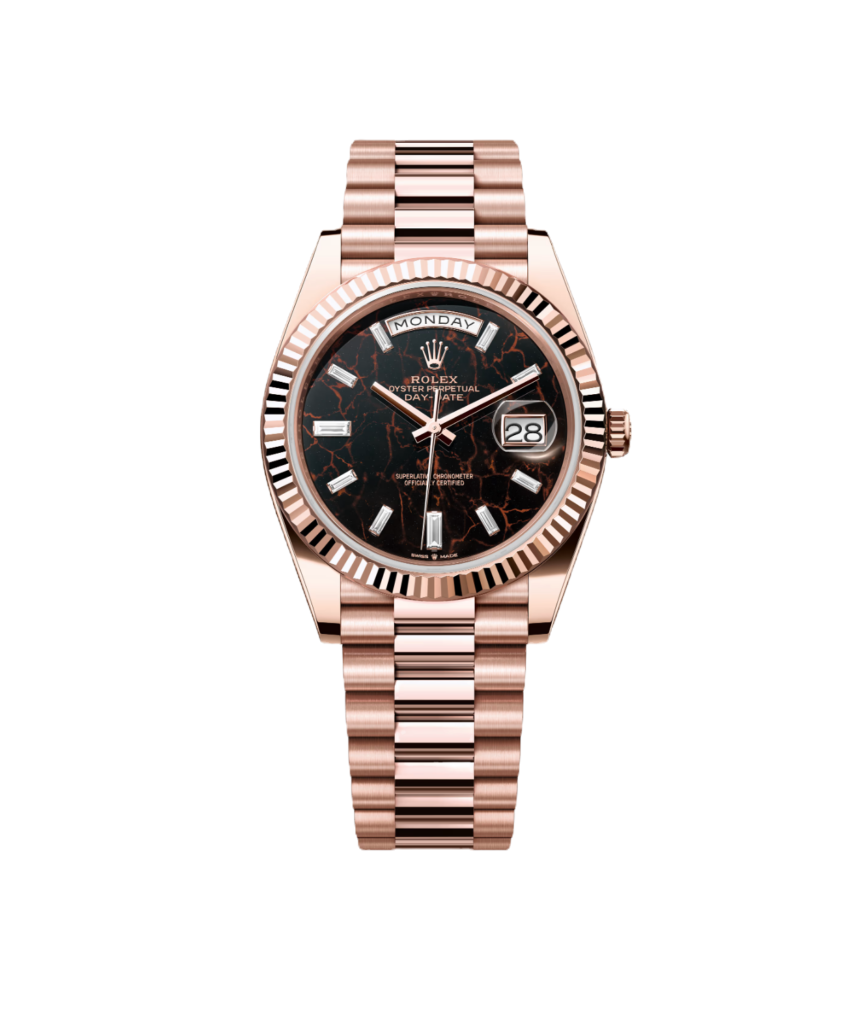 Super Clone Rolex Day-Date -Fluted, Everose Gold