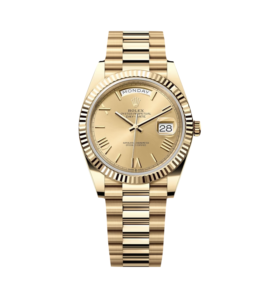 Super Clone Rolex Day-Date Gold – Gold Dial