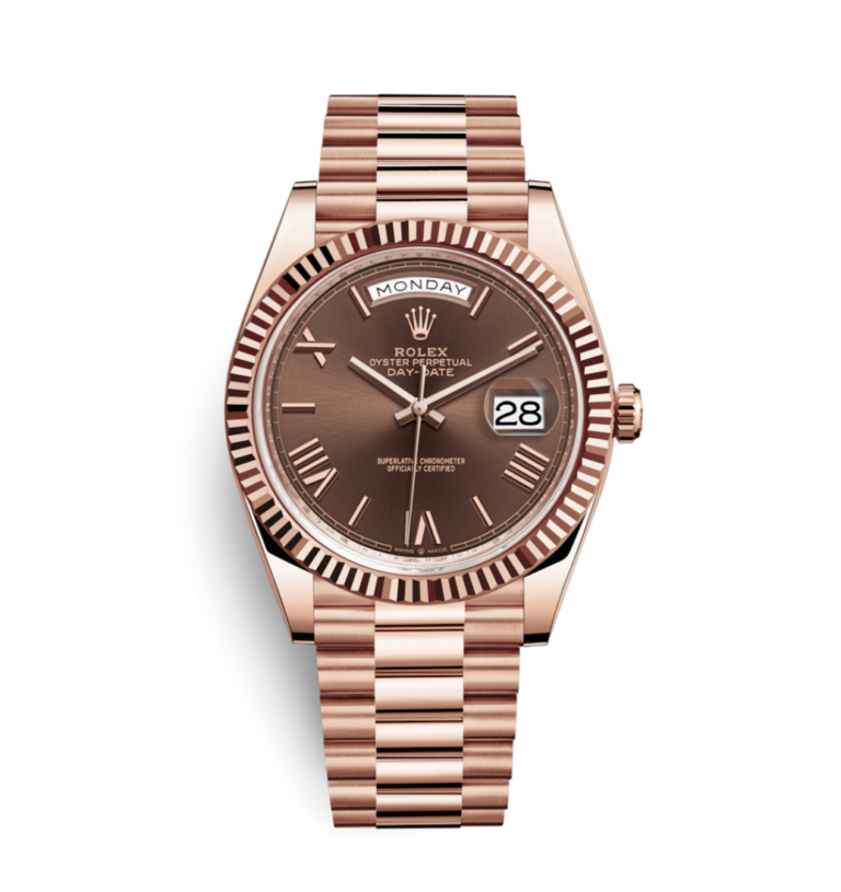Super-Clone-Rolex-Day-Date-Rose-Gold-Chocolate-Dial-1