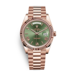 Super Clone Rolex Day-Date Rose Gold Green Dial