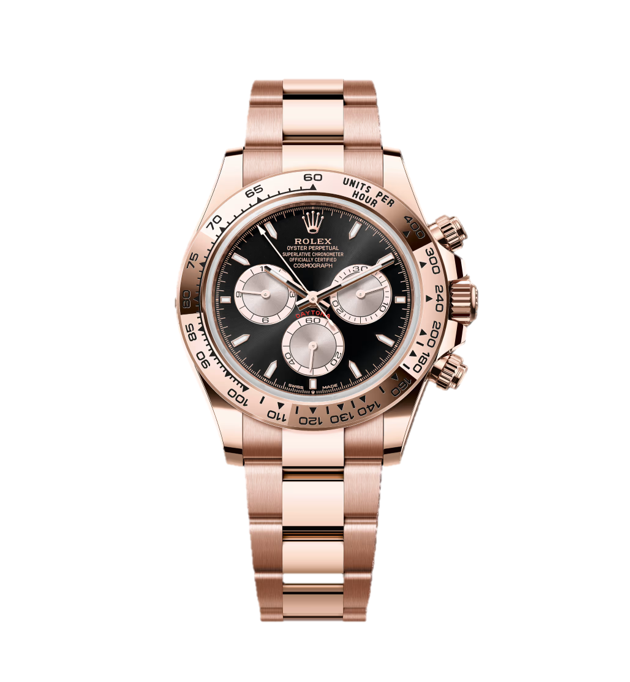 Super Clone Rolex Daytona Black Dial Rose Gold Oyster