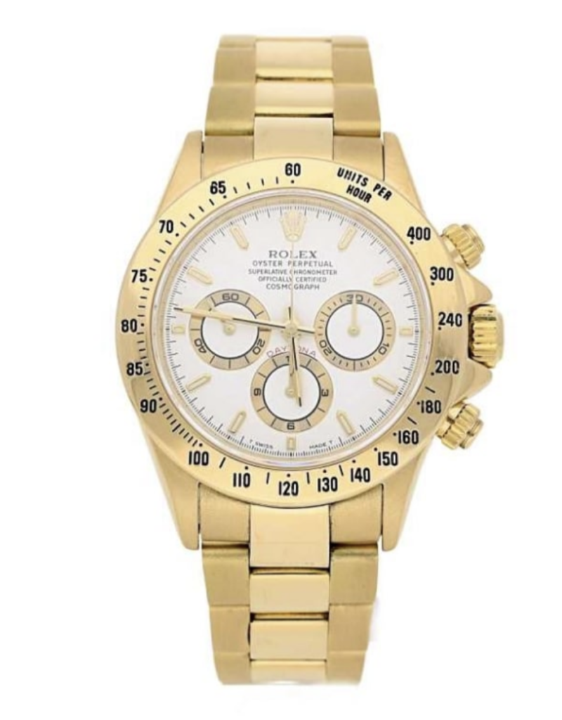 Super Clone Rolex Daytona Gold – White Dial