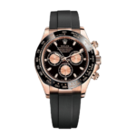 Super Clone Rolex Daytona Rose Black Dial Oysterflex