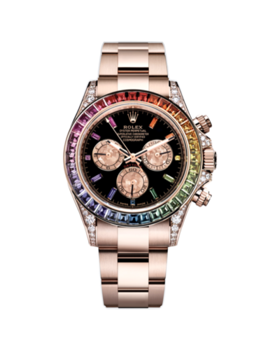 Super Clone Rolex Daytona Rose Gold Rainbow