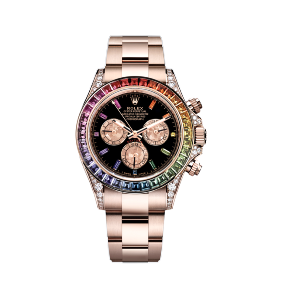 Super Clone Rolex Daytona Rose Gold Rainbow