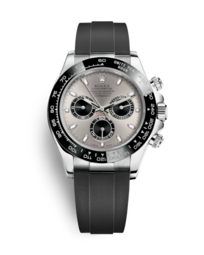 Super Clone Rolex Daytona Silver Oysterflex