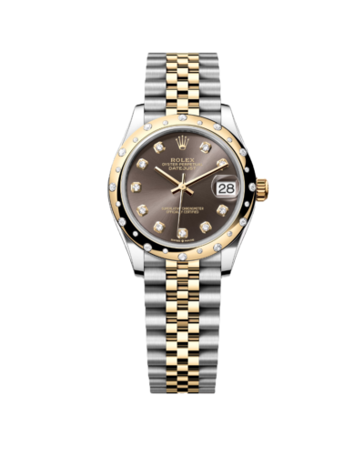 Super Clone Rolex , Domed , Oyster 31 mm, Oystersteel , Yellow Gold And Diamonds