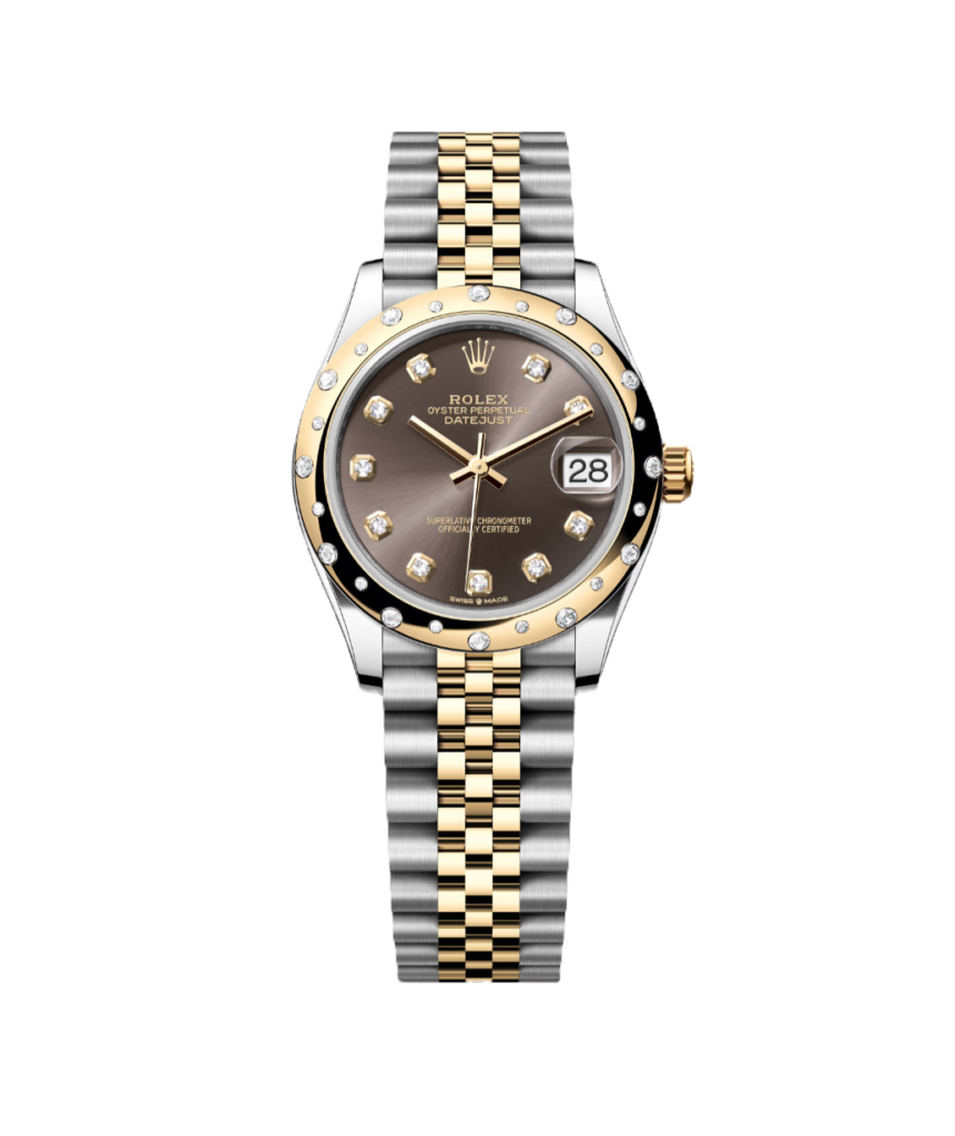 Super Clone Rolex , Domed , Oyster 31 mm, Oystersteel , Yellow Gold And Diamonds
