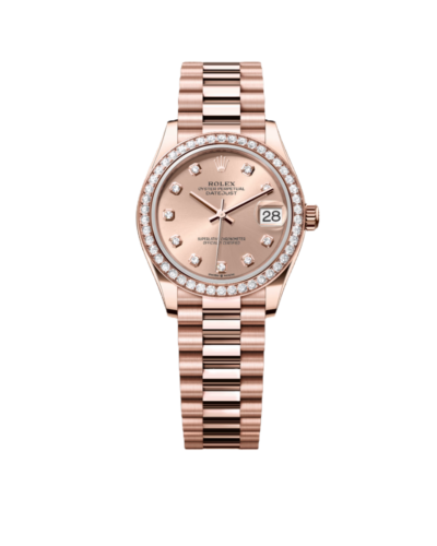 Super Clone Rolex ,Everose Gold And Diamonds , 31 mm