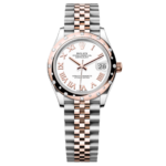 Super Clone Rolex , Everose Gold With Diamons , 31 mm, White Dial