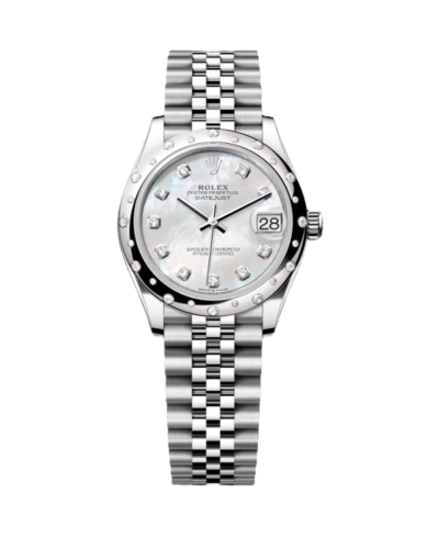 Super Clone Rolex Oyster, 31 mm, Oystersteel White Gold and Diamonds Dial