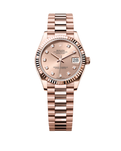 Super Clone Rolex ,Rose-Colour set with Diamonds , 31 mm,Oyster