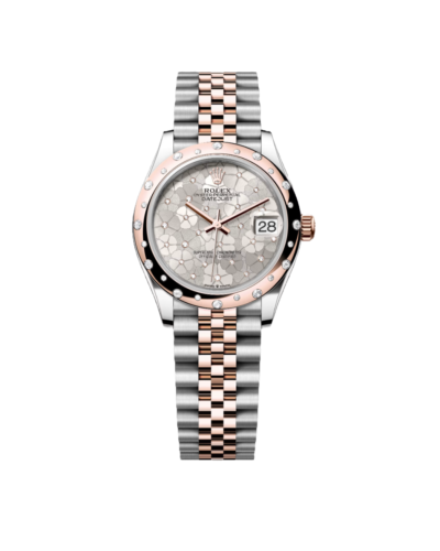 Super-Clone-Rolex-Silver-Floral-Motif-Set-With-Diamons-31-mm-1