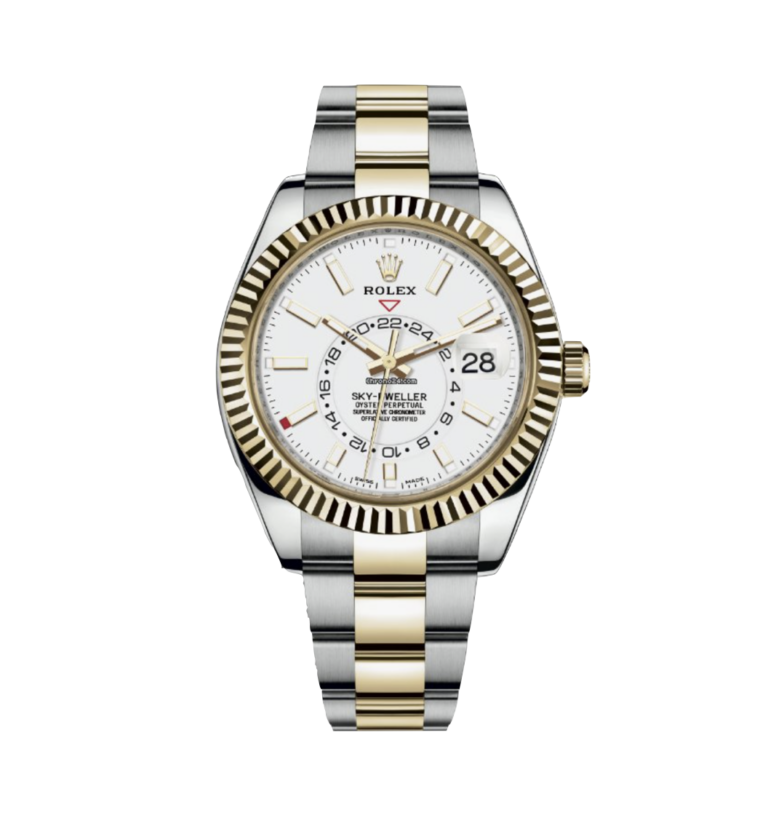Super-Clone-Rolex-Sky-Dweller-Bi-Colour-White-Dial-1