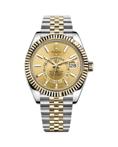 Super Clone Rolex Sky-Dweller Champagne Dial Jubilee