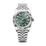 Super Clone Rolex Sky-Dweller Green Dial Jubilee