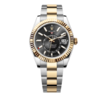 Super Clone Rolex Sky – Dweller, Oyster , Black And Yellow Gold