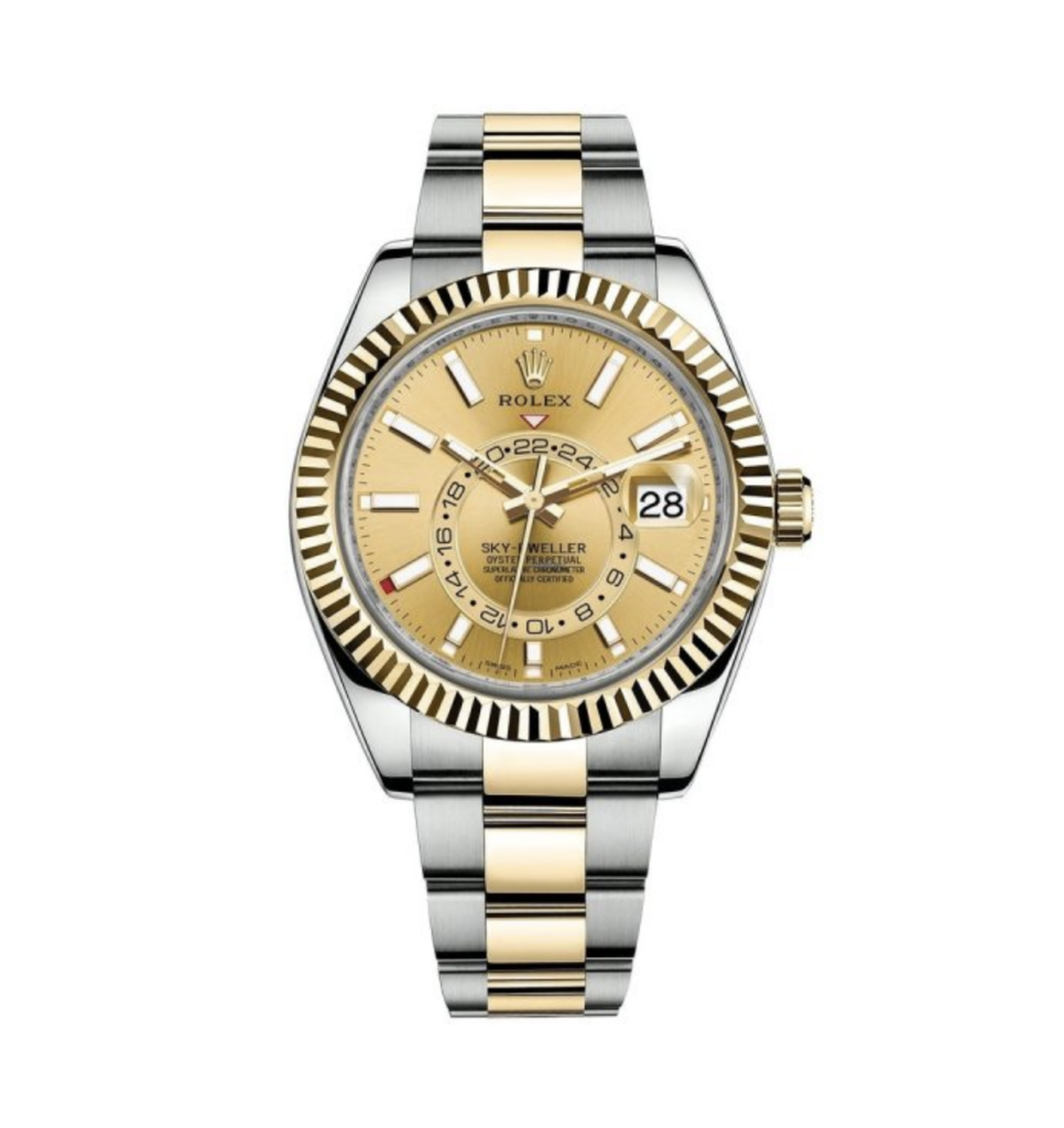 Super-Clone-Rolex-Sky-Dweller-Two-Tone-Champagne-Dial-1