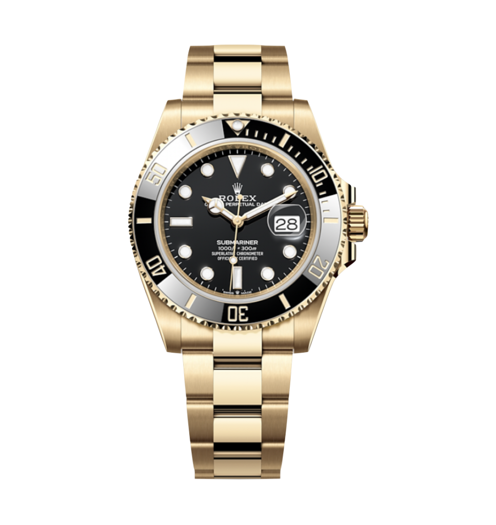 Super Clone Rolex Submariner Gold – Black Dial
