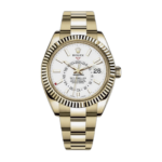 Super Clone Rolex Sky-Dweller Gold White Dial