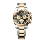 Super Clone Rolex Cosmograph Daytona, Black, Diamonds, Yellow Gold