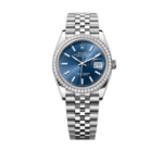 Super Clone Rolex Datejust Blue Dial Diamond Bezel Jubilee Bracelet 36mm