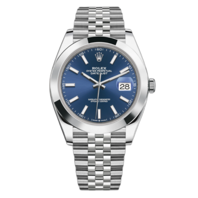 Super Clone Rolex Datejust Blue Dial Jubilee - Smooth Bezel