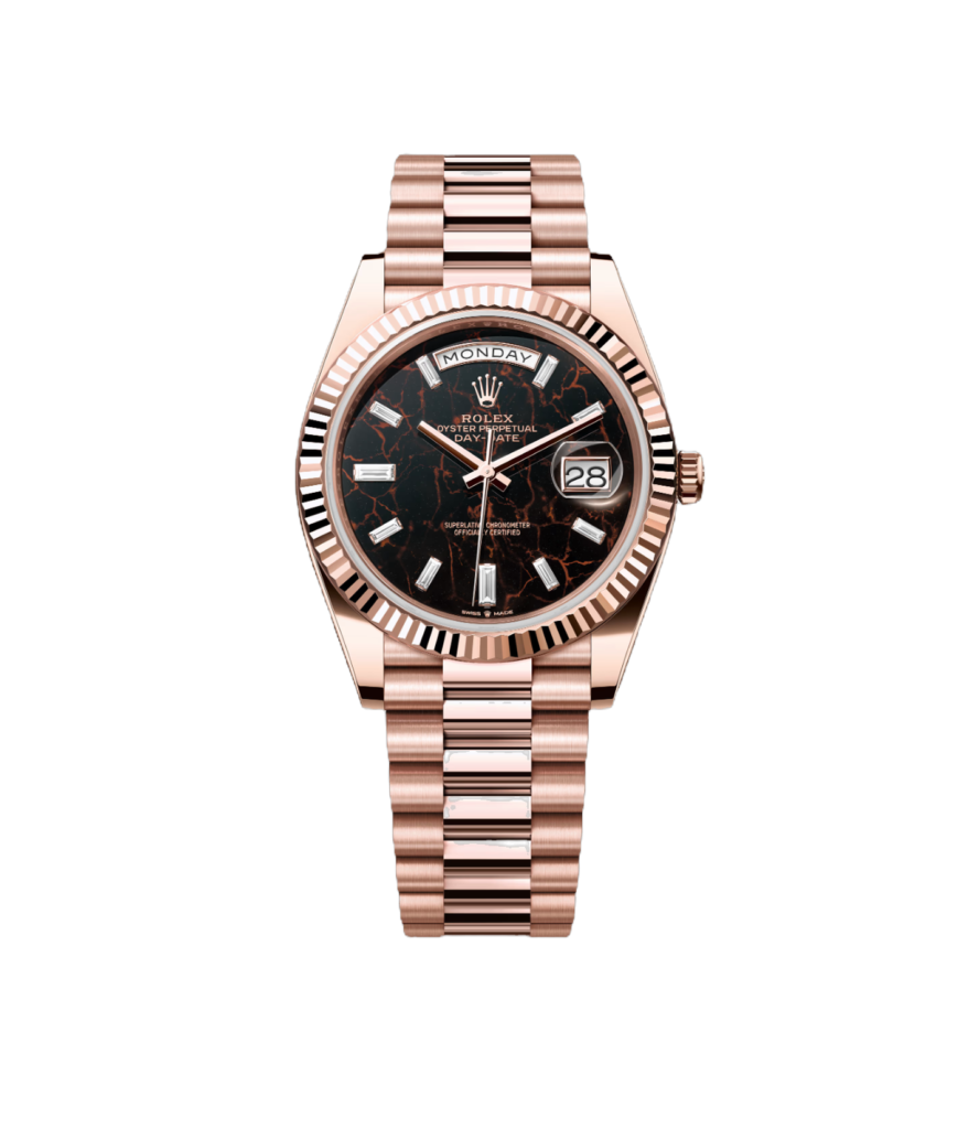 Super Clone Rolex Day-Date -Fluted, Everose Gold