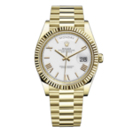 Super Clone Rolex Day-Date Gold - White Dial