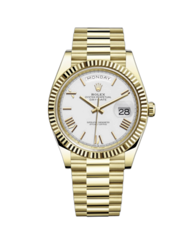 Super Clone Rolex Day-Date Gold – White Dial