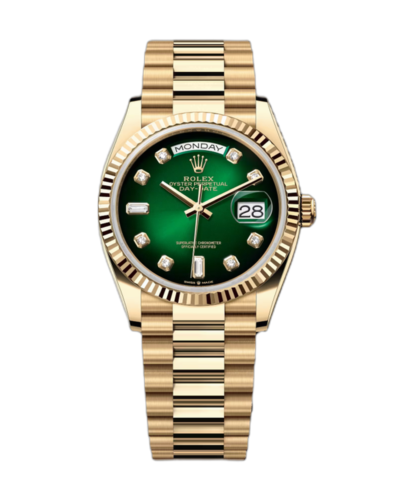 Super Clone Rolex Day Date Green Diamond Dial Gold President