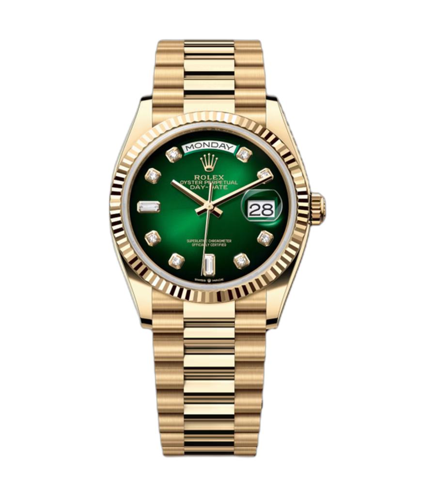 Super Clone Rolex Day Date Green Diamond Dial Gold President