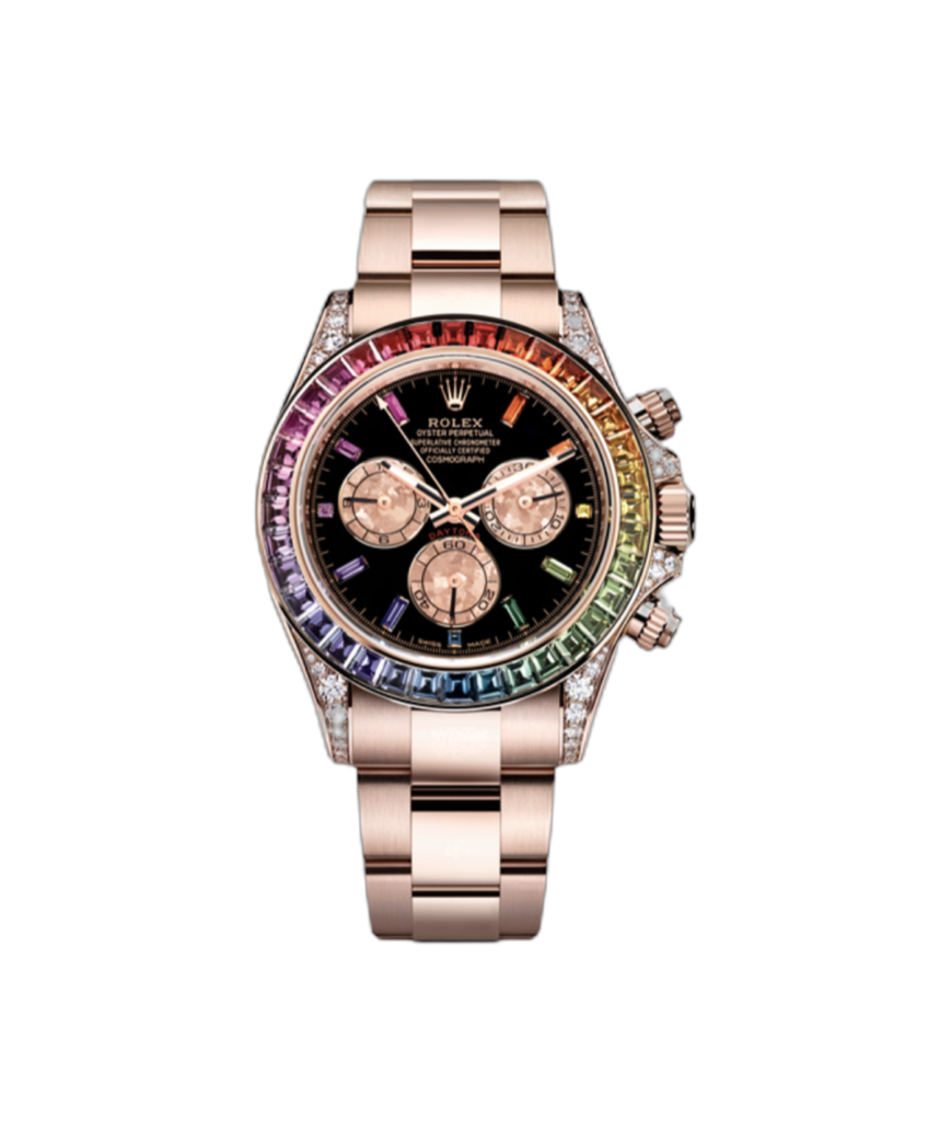 Super Clone Rolex Daytona Rose Gold Rainbow