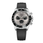 Super Clone Rolex Daytona Silver Oysterflex