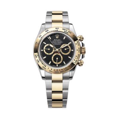 Super Clone Rolex Daytona Two Tone - Black Dial