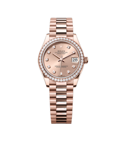 Super Clone Rolex ,Everose Gold And Diamonds , 31 mm
