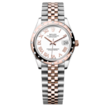 Super Clone Rolex , Everose Gold With Diamons , 31 mm, White Dial