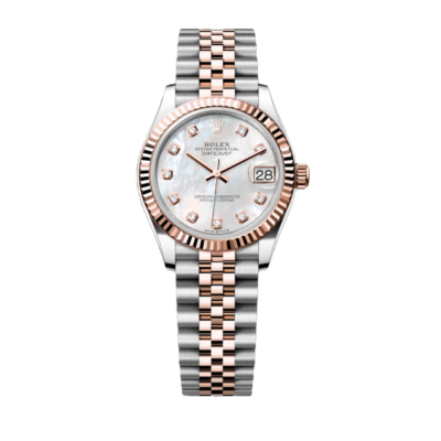 Super Clone Rolex , Fluted , Oyster 31 mm, Oystersteel And Everose Gold