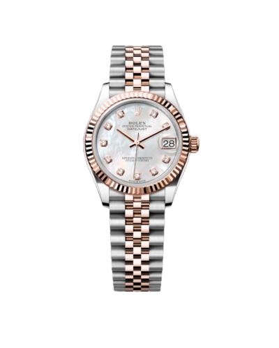 Super Clone Rolex , Fluted , Oyster 31 mm, Oystersteel And Everose Gold