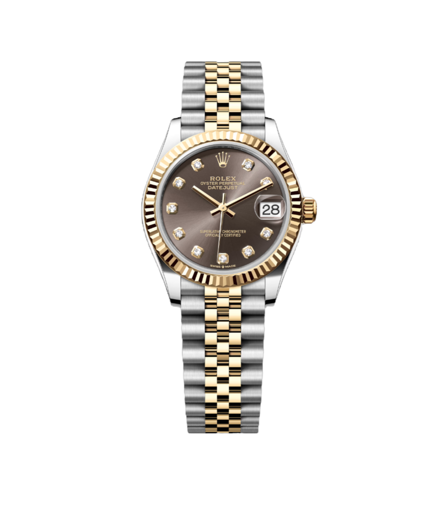 Super Clone Rolex , Fluted , Oyster 31 mm, Oystersteel And Yellow Gold